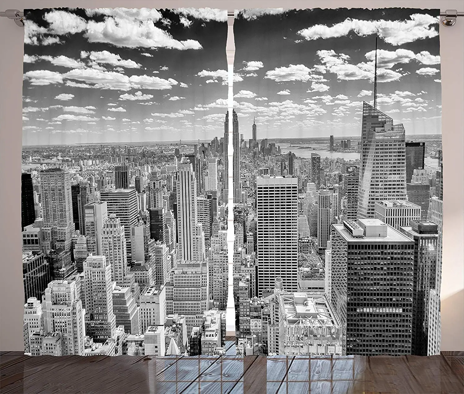 New York Záclony Dekor new YORKU po Manhattane z Vrchole Mrakodrapov Mestskej Globálnej Kultúry Rafinovaný Panorámu Mesta Obývacia Izba