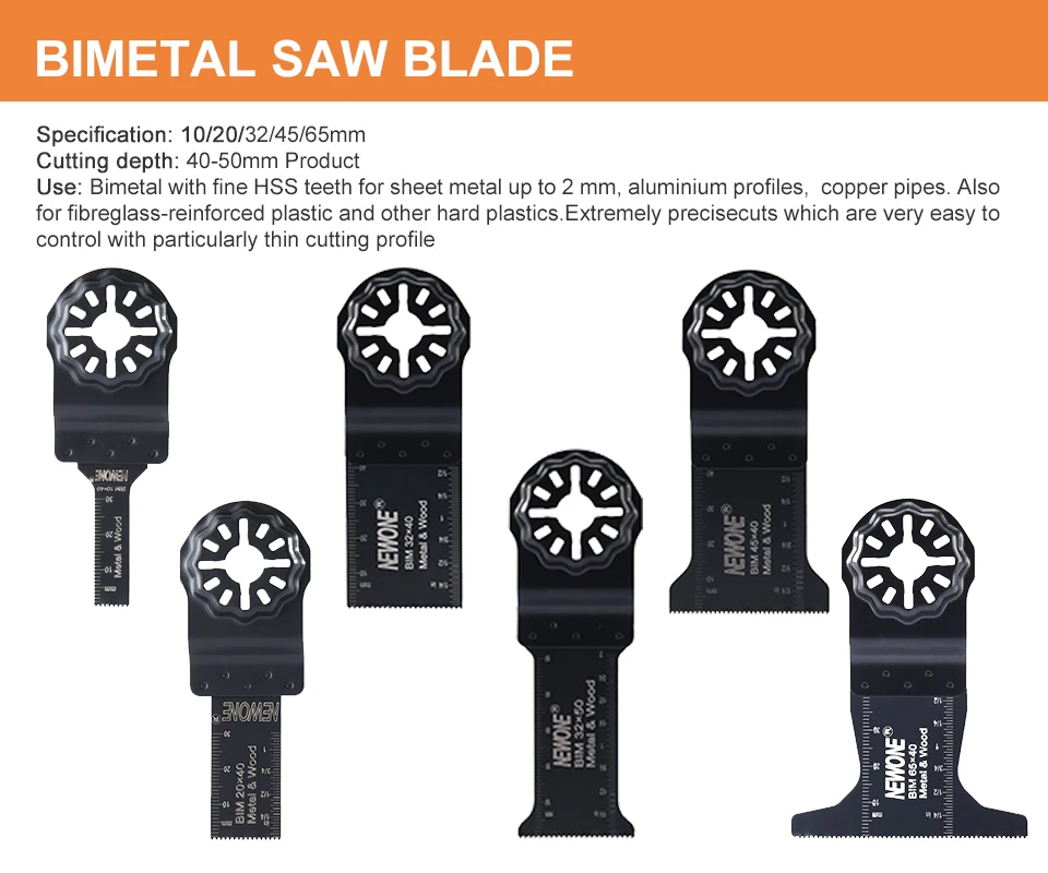 NEWONE Bi-metal Starlock Oscilačná Píla Čepeľ Multifunkčné Kotúče pre Píly Na plechu až 2 mm,alminium profily Príslušenstvo
