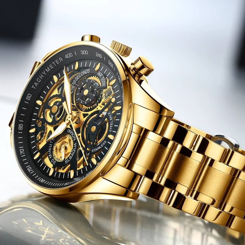 NIBOSI 2020 Nové Zlaté Pánske Hodinky Športové Náramkové hodinky Quartz Luxusné Mužov Svetelný Vodotesné Hodinky Tvorivé Relogio Masculino
