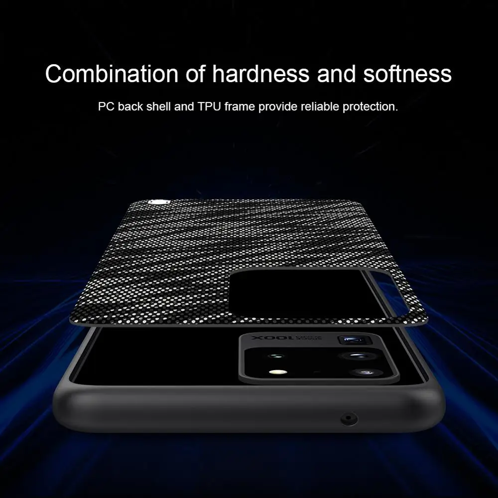 NILLKIN ligotať matný obal pre Samsung Galaxy S20 Plus Ultra 5G Prípade Kryt pevného + soft zadný kryt na Mobilný telefón ochranný plášť