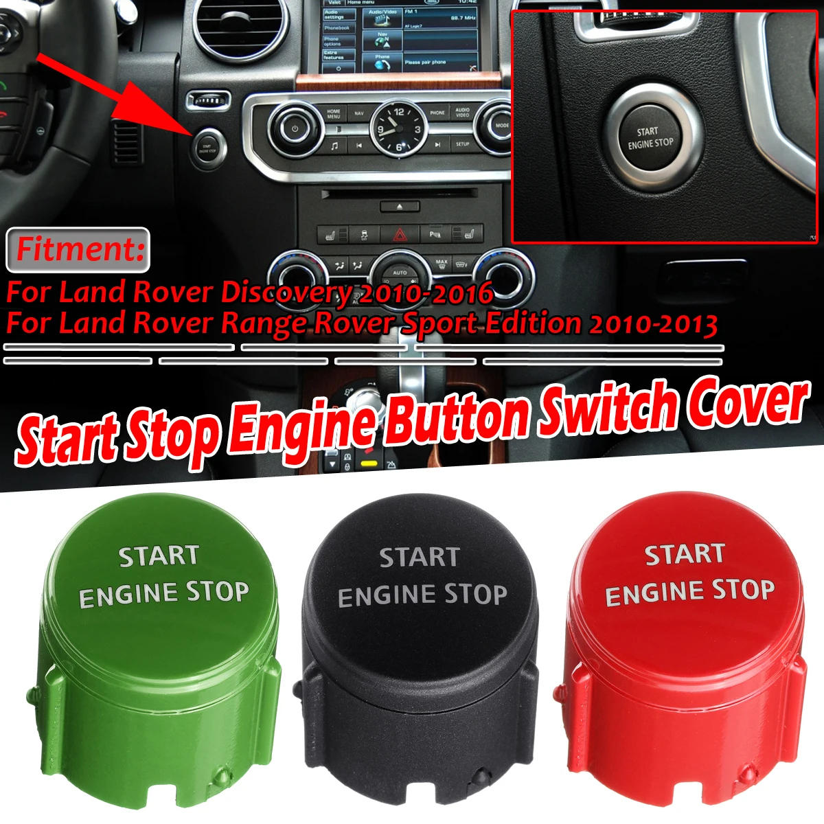 Nové Auto Start Stop Motora Prepnite Tlačidlo Krytu Výbava Pre Land Rover Range Rover Sport Edition 2010-2013 Objav 2010-2016