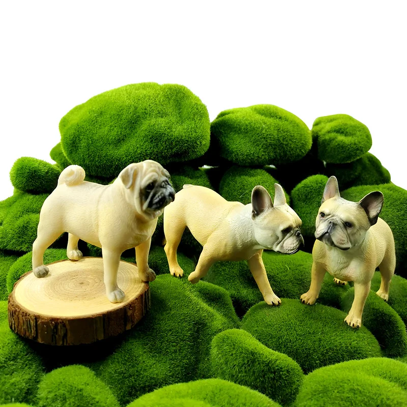 Nové Buldog Simulácie Farmy roztomilý Pes, sošky Zvierat model Diy domova miniatúrne víla, záhradné dekorácie, doplnky, moderný
