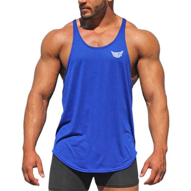Nové fitness oblečenie telocvične stringer tank topy mužov canotta kulturistike tričko bez rukávov vesta zo bavlny Sportwear tanktop