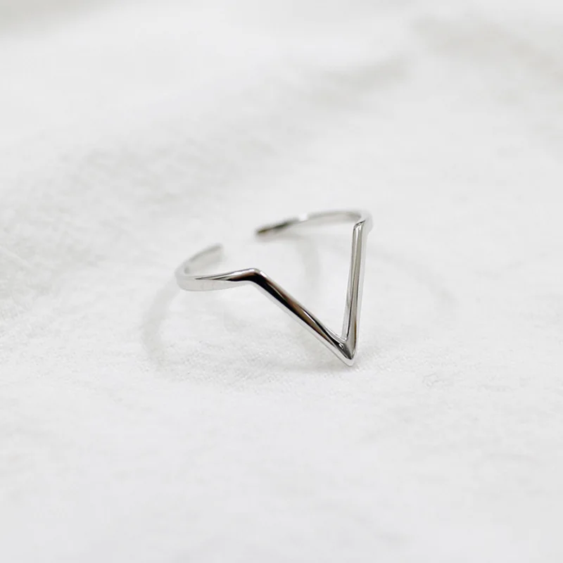 Nové Modely 925 Sterling Silver Trojuholník Prstene pre Ženy, Nastaviteľná Veľkosť Krúžok Módny mincový striebro-šperky