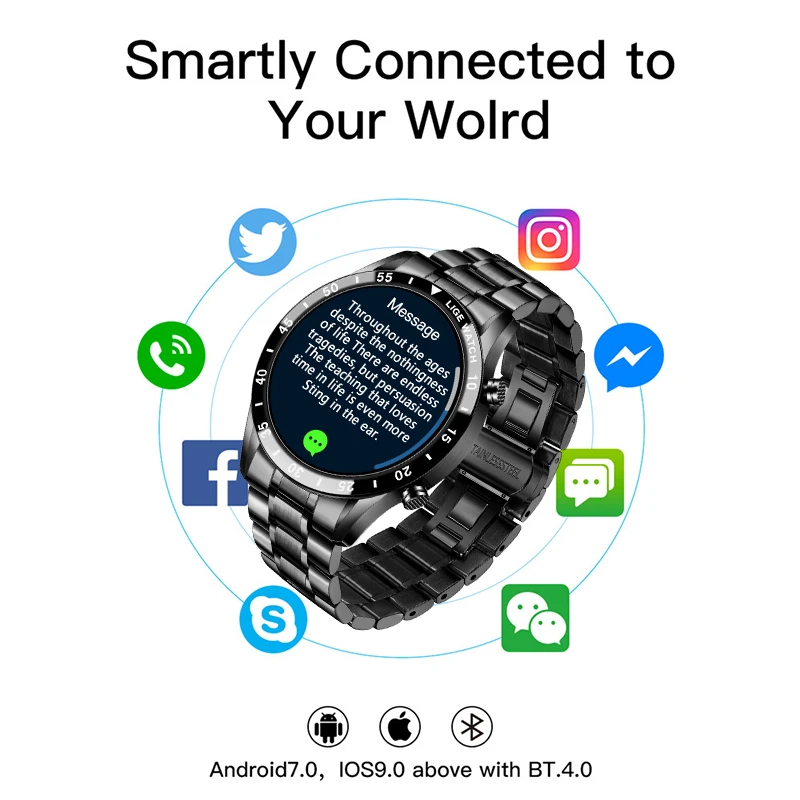 Nové Mužov Smartwatch Bluetooth Hovor Srdcovej frekvencie, Krvného Tlaku IP67 Nepremokavé Športové Fitness Hodinky Smart Hodinky Mužov Pre IOS a Android