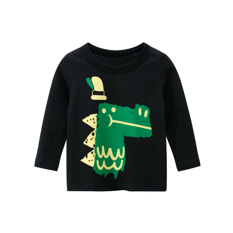 Nové Módne Dinosaura Tlač Deti Chlapci T-Shirt Jar Jeseň Deti Bavlna, Dlhý Rukáv Dievčatá Cartoon Dieťa