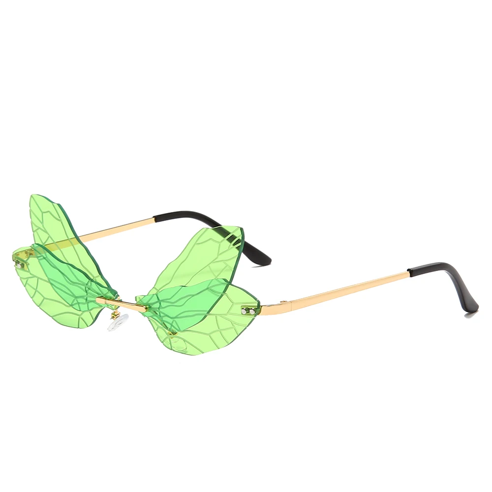 Nové Módne slnečné Okuliare bez obrúčok Dizajn Značky Ženy Vintage Kovový Motýľ, Slnečné okuliare Luxusné Okuliare UV400 Odtiene Okuliare Oculos