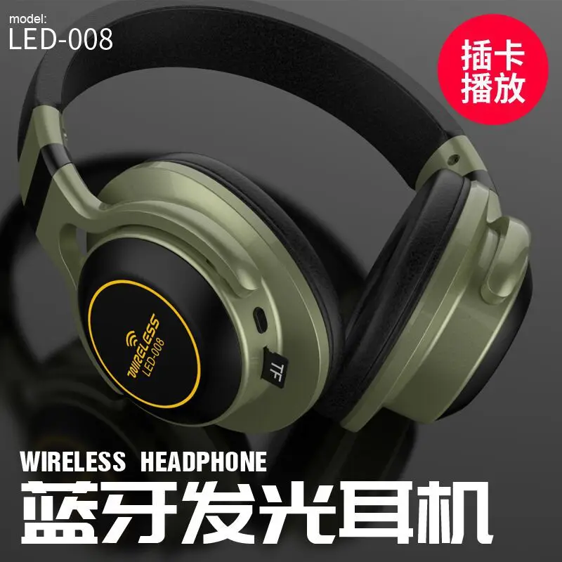 Nové Prenosné Bezdrôtové Slúchadlá Bluetooth Stereo Slúchadlá Audio Mp3 Nastaviteľné Slúchadlá s Mikrofónom pre Hudbu s 8G TF karty