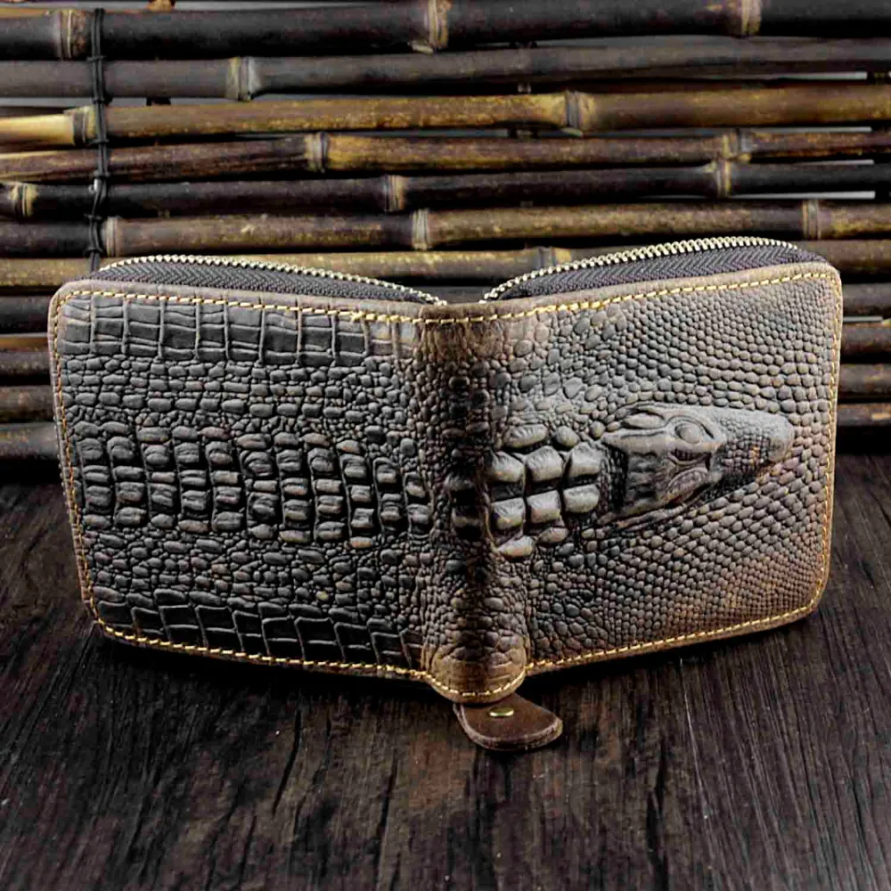 NOVÉ pánske Peňaženky Krokodíla spojka peňaženky (Skutočné cowhide kožené)
