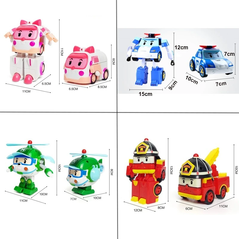 Nové ROBOCAR POLI Hračky Robocar Poli Transformáciu Robota Poli Amber Roy Model Auta, Anime Akcie Obrázok Hračky Pre Deti Najlepší Darček
