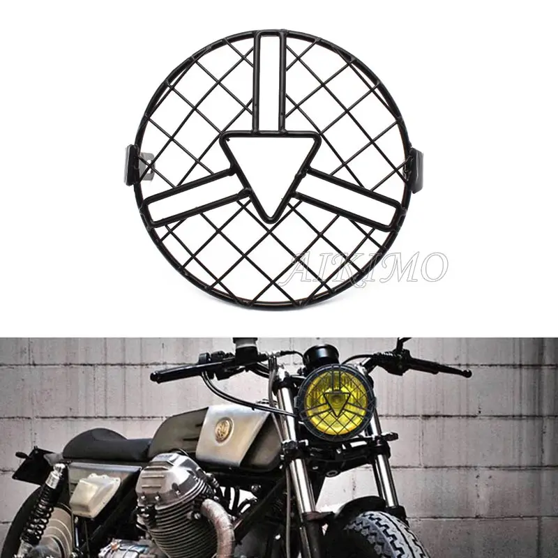 Nový Reflektor Chránič Kryt Kovový Retro Motocykel Svetlomet Oka Mriežky Tienidlo Vhodný Pre Univerzálne Harley Triumf Honda