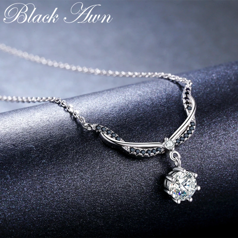 Nový Romantický Prísť 925 Sterling Silver Jemné Šperky Trendy Zapojenie Náhrdelníky & Prívesky pre Ženy Bijoux Femme K029