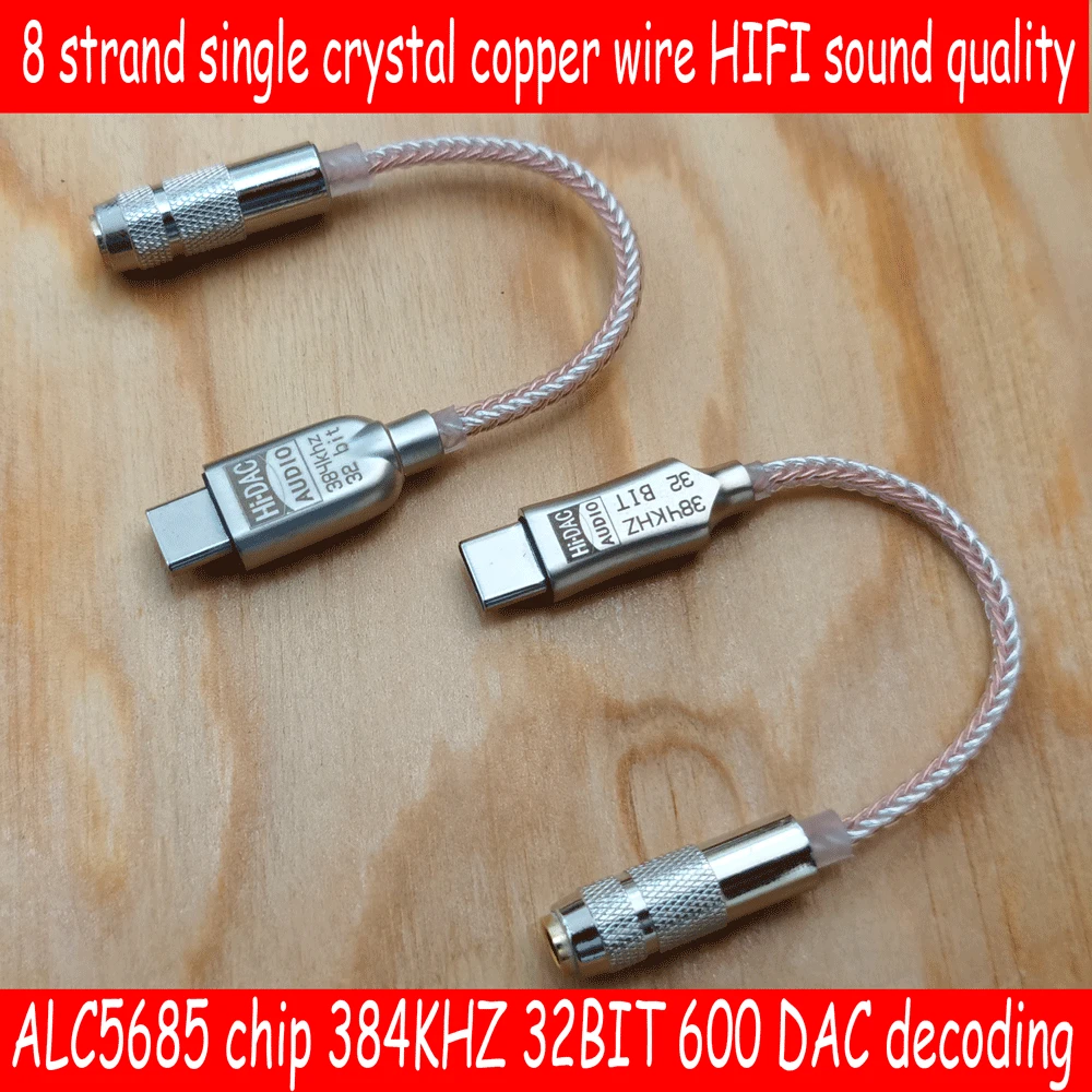 Nový Typ C Do 3.5 mm Audio kábel kábel Adaptéra DAC Dekodér Converter kábel ALC5686 Pre Mate10 20 30 Pro P10 P20 40 HIFI Slúchadlá