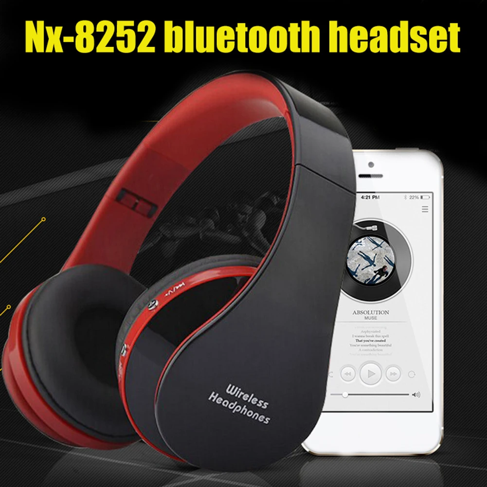NX-8252 Blutooth Audio Bezdrôtový Bezdrôtové Slúchadlá Slúchadlá Auriculares Bluetooth Slúchadlá Pre Počítač Hlava Telefón PC S Mic