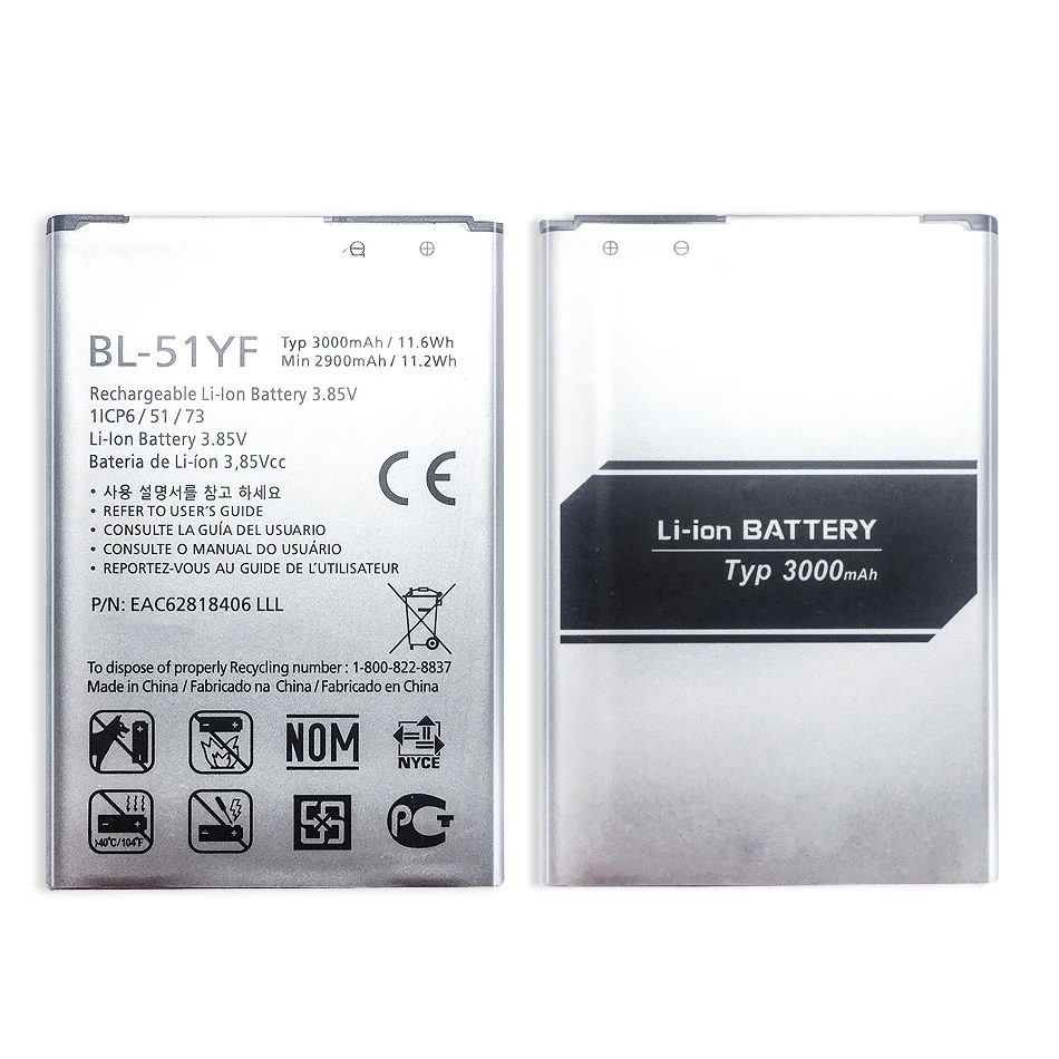 Náhradné 3000mAh Mobilného Batérie BL-51YF Pre LG G4 H815 H810 VS999 F500 F500S F500K F500L H81 H818 H819 BL 51YF