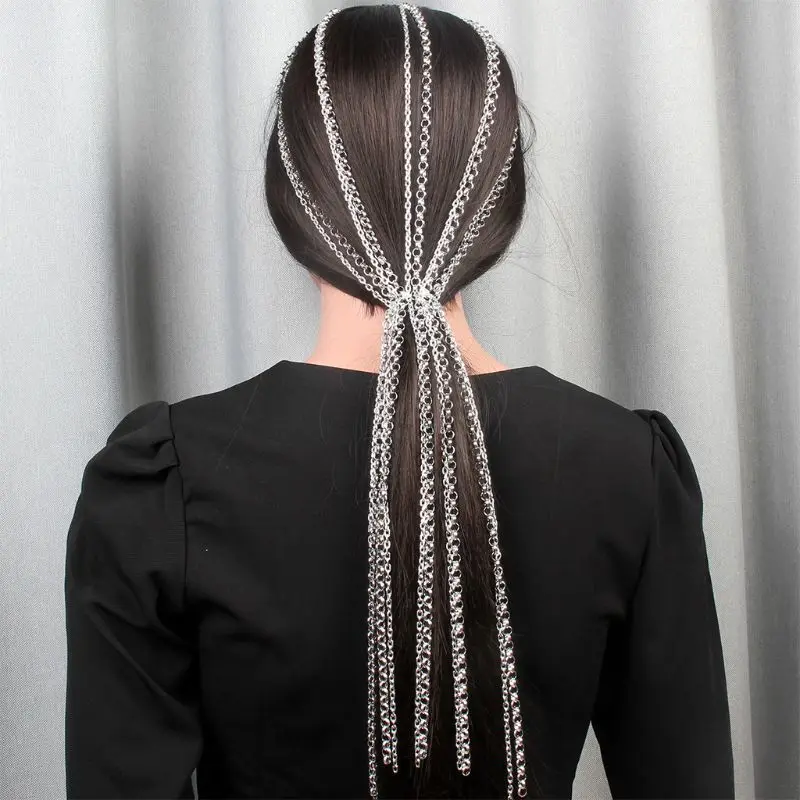 Obľúbené Doplnky do Vlasov Vlasy-ozubené Hliníkové Reťazca Trend Módy Ženy Hlavu Reťaze hlavový most