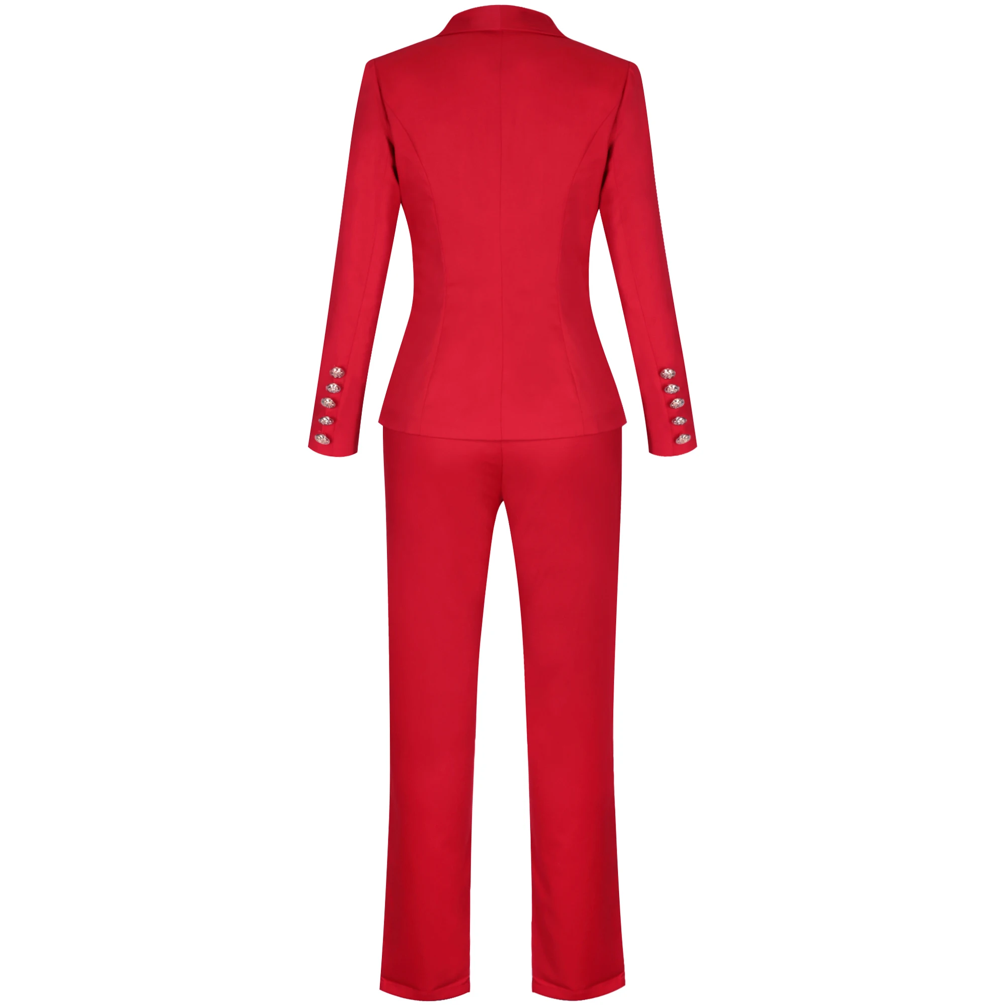 Ocstrade Dve Kus Ženy Oblečenie 2021 Módne Oblečenie Červené Sako Vyhovovali 2 Kus Nastavuje Zodpovedajúce Sexy Narodeniny Klubu Strany Oblečenie