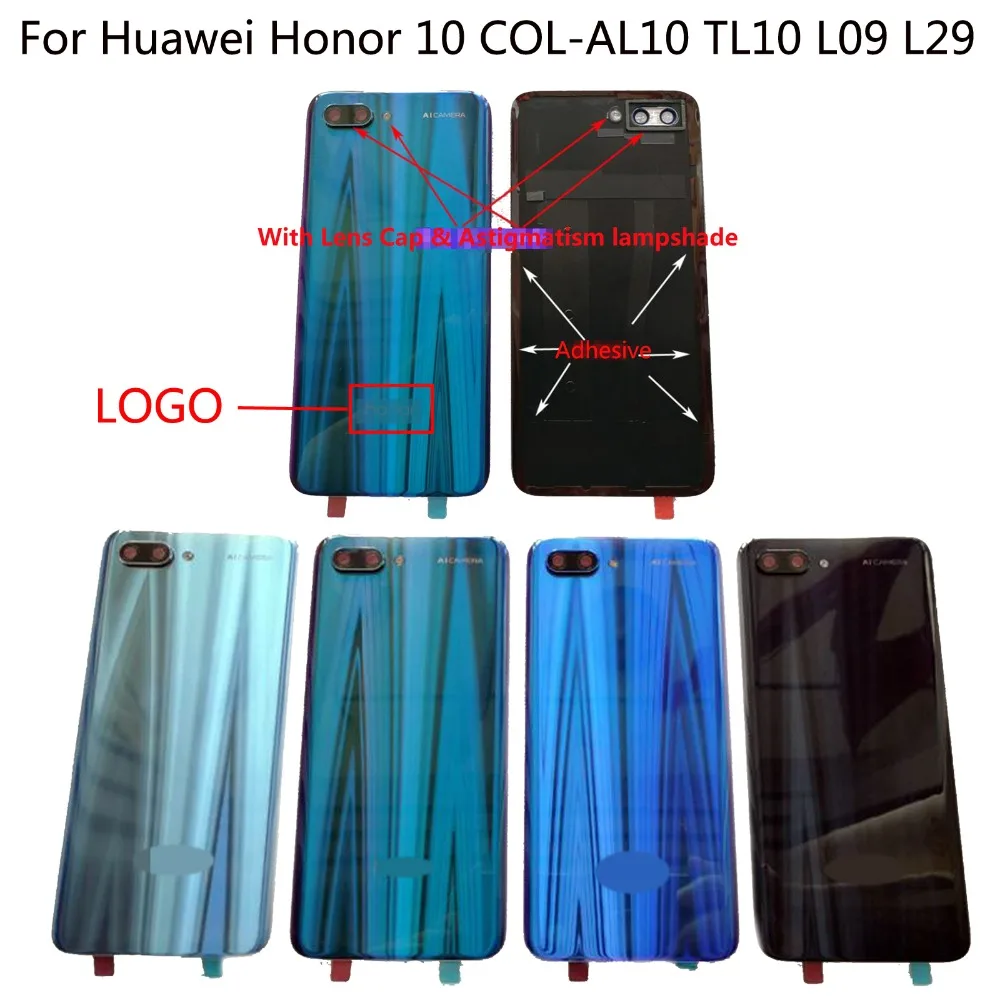Orig Nové Pre Huawei Honor 10 COL-AL10 COL-TL10 COL-L09 COL-L29 Sklo zadné Zadné Dvere Bývanie Batérie Dverí Kryt + Lepidlo