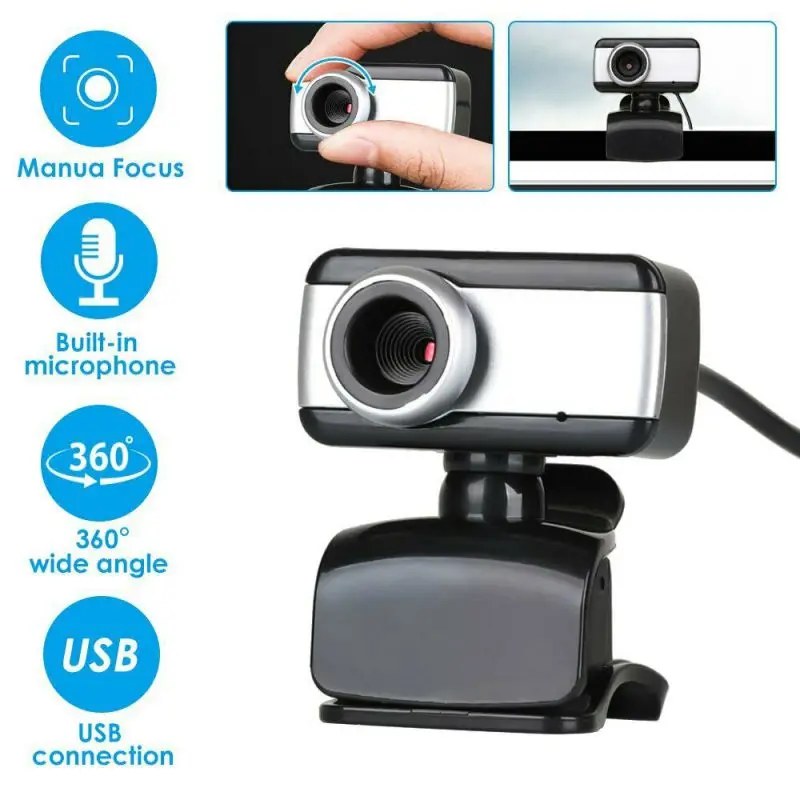 Otočná USB2.0 HD Webkamera Kamera 1080P S Mikrofónom Pre PC, Notebooky Ploche Počítača Bluetooth Bezdrôtové Príslušenstvo Kamery
