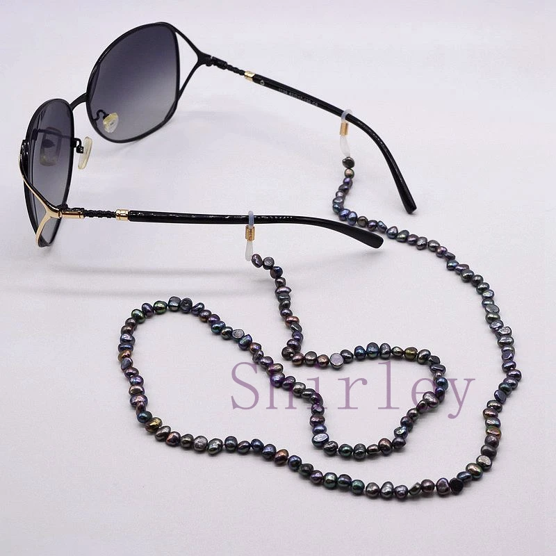 Pearl okuliare reťazca， Prírodné baroková perla， Tvorivé okuliare reťazca, slnečné okuliare, doplnky, módne šperky doprava zadarmo