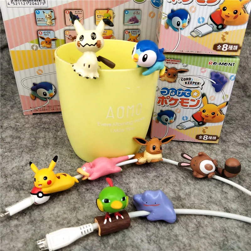 Pokémon Pikachu model hračka dátového kábla nastavte cupu visí combo 8 ks/nastaviť farbu