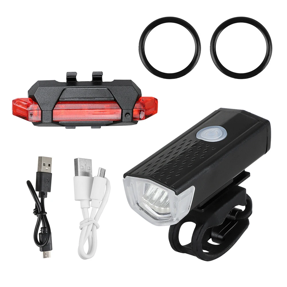 Požičovňa bicyklov Svetlo USB LED Nabíjateľná Nastaviť Horských Cyklus Predné Zadné predné svetlo Lampy Baterky