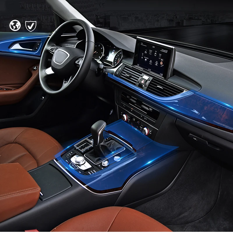 Pre Audi A6 2019 2020 TPU Panel Obrazovky Navigácie Priehľadný Ochranný Film proti Poškriabaniu Dôkaz Elastické Nálepky, Auto Príslušenstvo