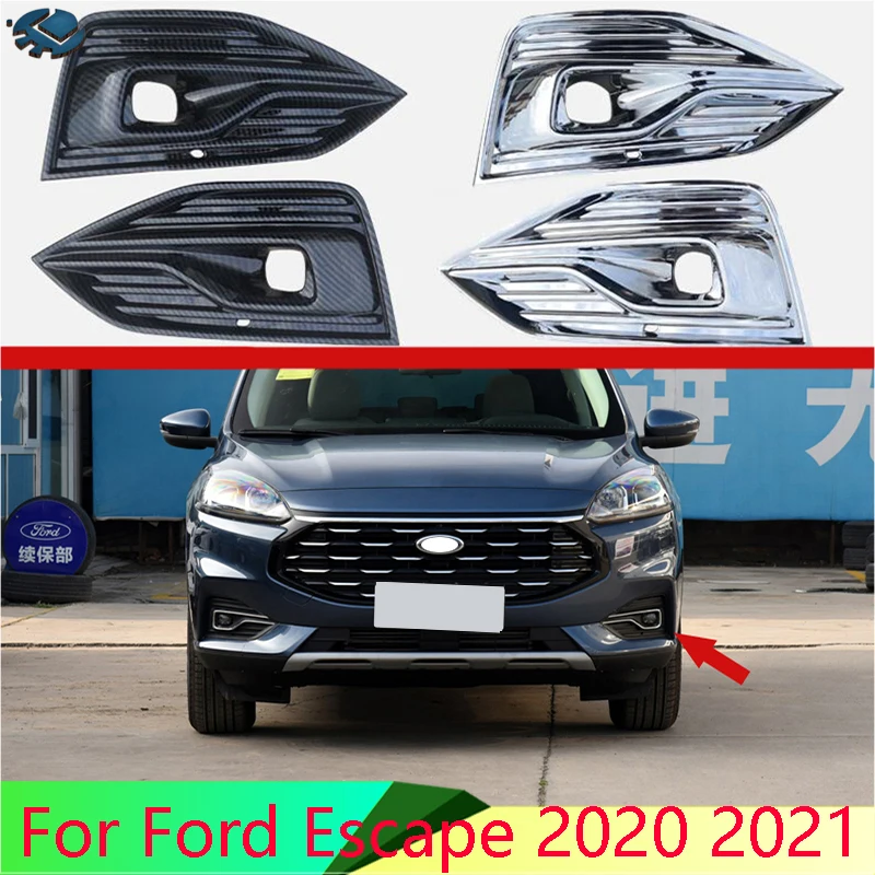 Pre Ford Escape Kuga 2020 2021 Auto Príslušenstvo, ABS Chrome Predné Hmlové Svetlo Lampy Kryt Výbava Modelárskeho Krúžku Obloha Nálepky
