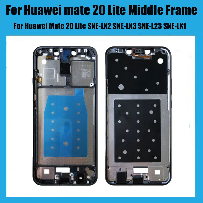 Pre Huawei mate 20 lite Stredný Rám Doska LCD Podpora Modularitou+Späť batérie Bývanie Kryt prípade sklo Zadných Dverí Lesklý