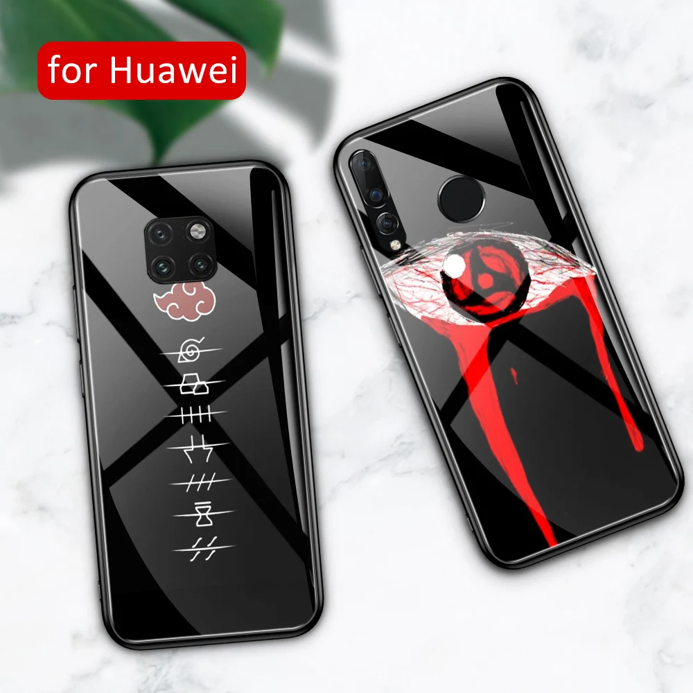 Pre Huawei mate 20 pro prípade Sklo nova 3i kryt anime naruto pre Huawei mate 9 10 20 pro 20x lite RS Nova 3 3i 3e 4 4e Y9 2019