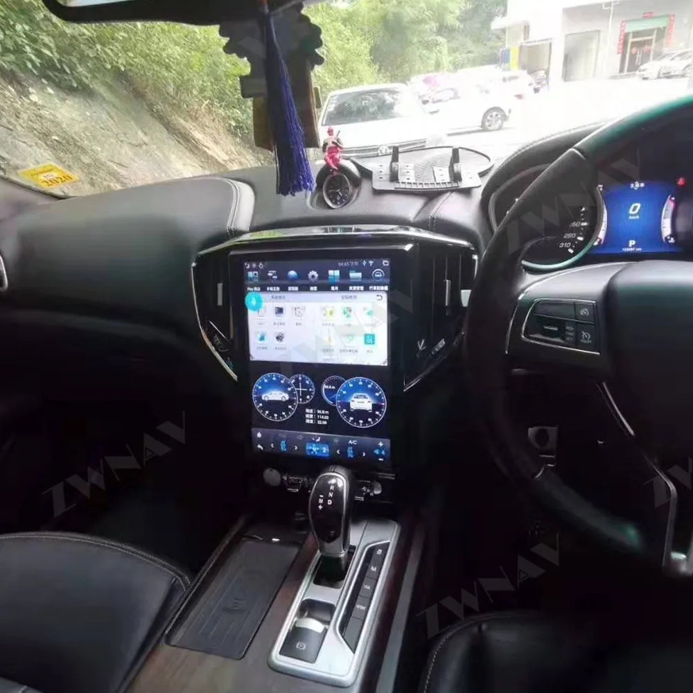 Pre Maserati Ghibli 2013 2016 - 2019 Vertikálne obrazovke Tesla Android 9 PX6 4GB+64 GB vstavaný DSP CARPLAY GPS Navigácie