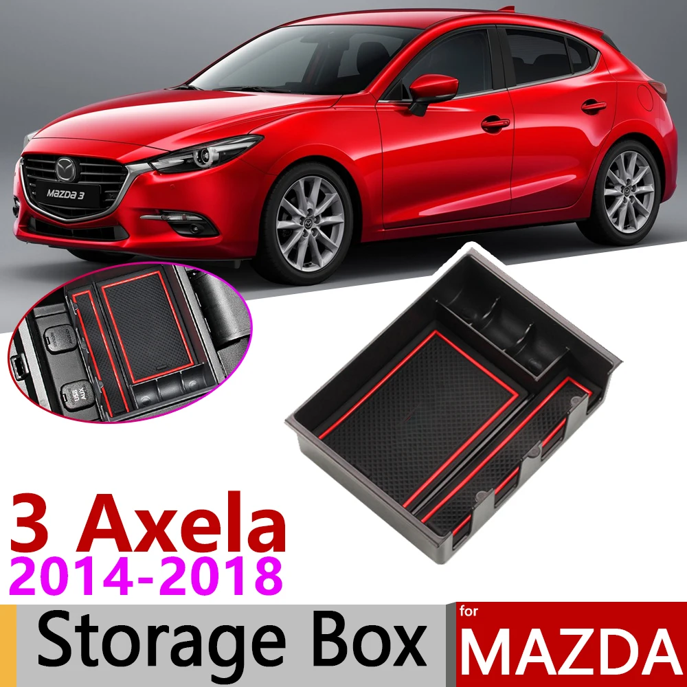 Pre Mazda 3 BM BN Mazda3 Axela Sedan Hatchback~2018 Opierke Úložný Box Zakladanie Auto Organizátor Príslušenstvo 2016 2017