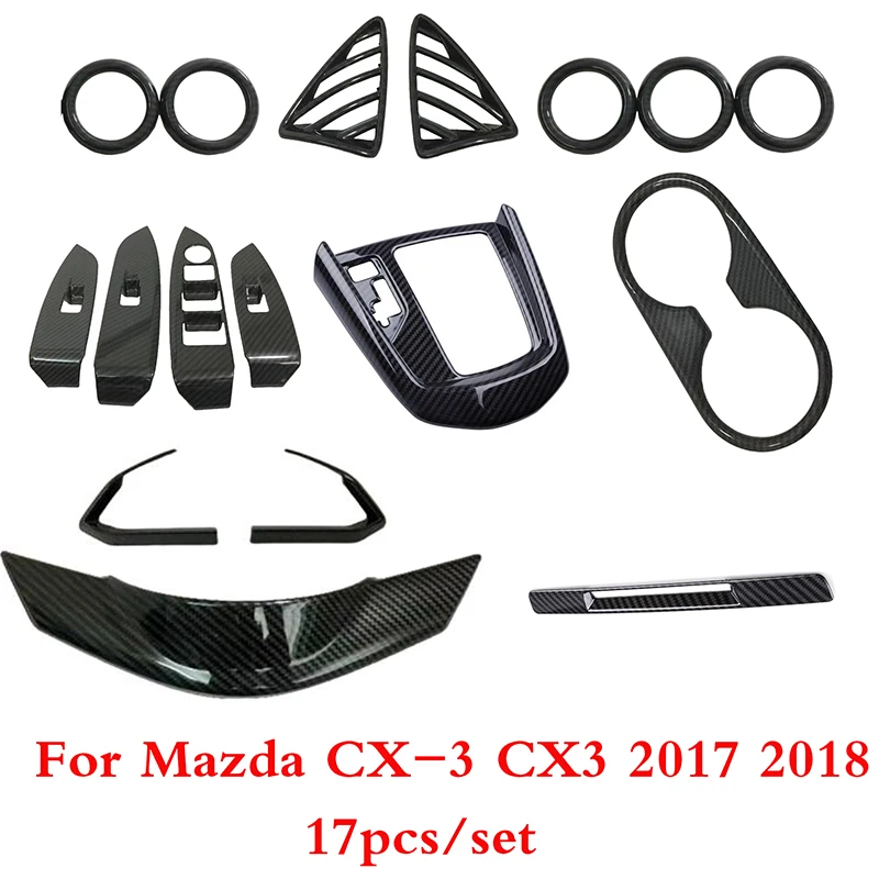 Pre Mazda CX-3 CX3 Tabuli polovice konzoly Radenie Snímkov Klimatizácia AC Otvory Volant Panel reproduktor Kryt Výbava