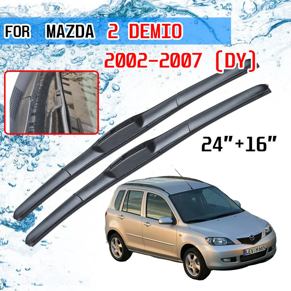 Pre Mazda Demio 2 2002 2003 2004 2005 2006 2007 DY Príslušenstvo Auto Stieračov čelného okna Kefy Fréza U Typu J Háčik