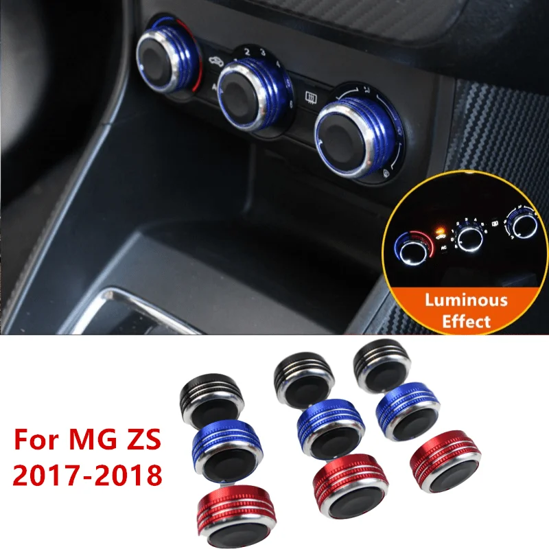 Pre MG ZS MGZS 2017-2018 ABS Upravené Auto, klimatizácia, Gombík Prepínač Výmena Svetelného Kruhu Auto Interiérové Doplnky