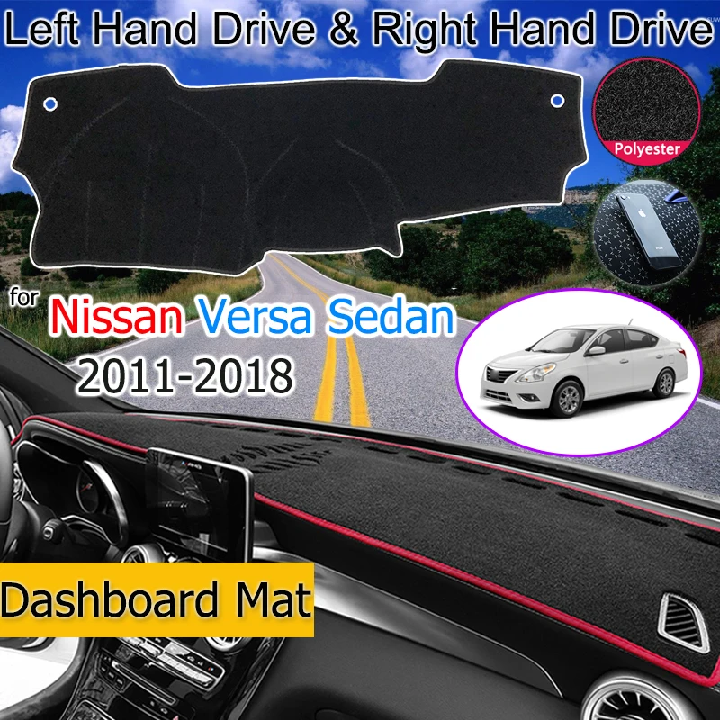 Pre Nissan Versa Sedan N17 Almera Slnečný Latio 2011~2018 Anti-Slip Mat Panel Kryt Pad Slnečník Dashmat Príslušenstvo
