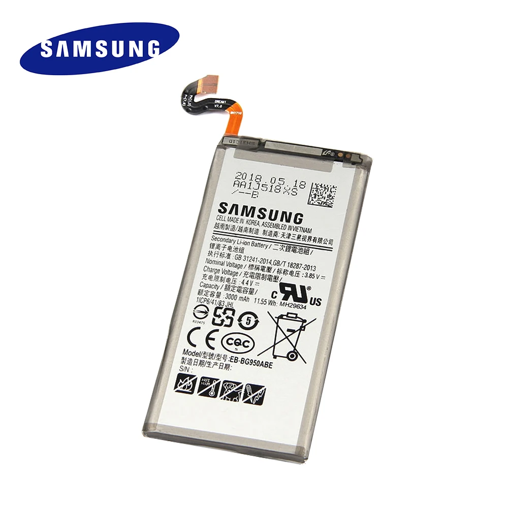Pre Samsung Galaxy S8 Originál Batéria EB-BG950ABE SM-G9508 G9500 G950U Li-ion Výmena kontakty batérie akku