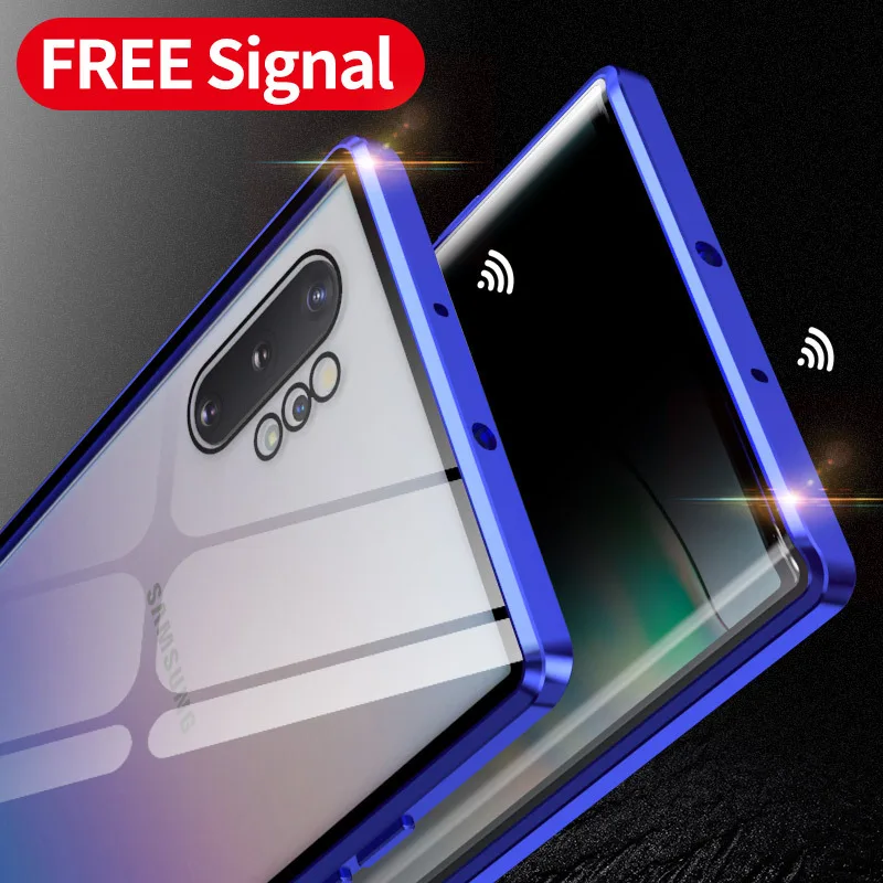 Pre Samsung Note10 anti-peeping Magneto telefón prípade S9+ obojstranné sklo, magnetické sacie S20 Ultra anti-peep ochranný kryt
