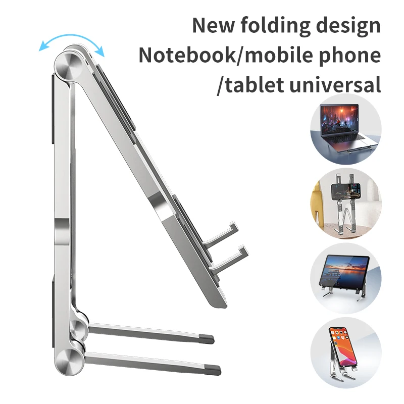 Prenosný Stojan pre MacBook Pro Air Notebook Zliatiny Zinku Skladací Mini notebook, Multifunkčné Prenosný držiak Chladiaci stojan pre PC