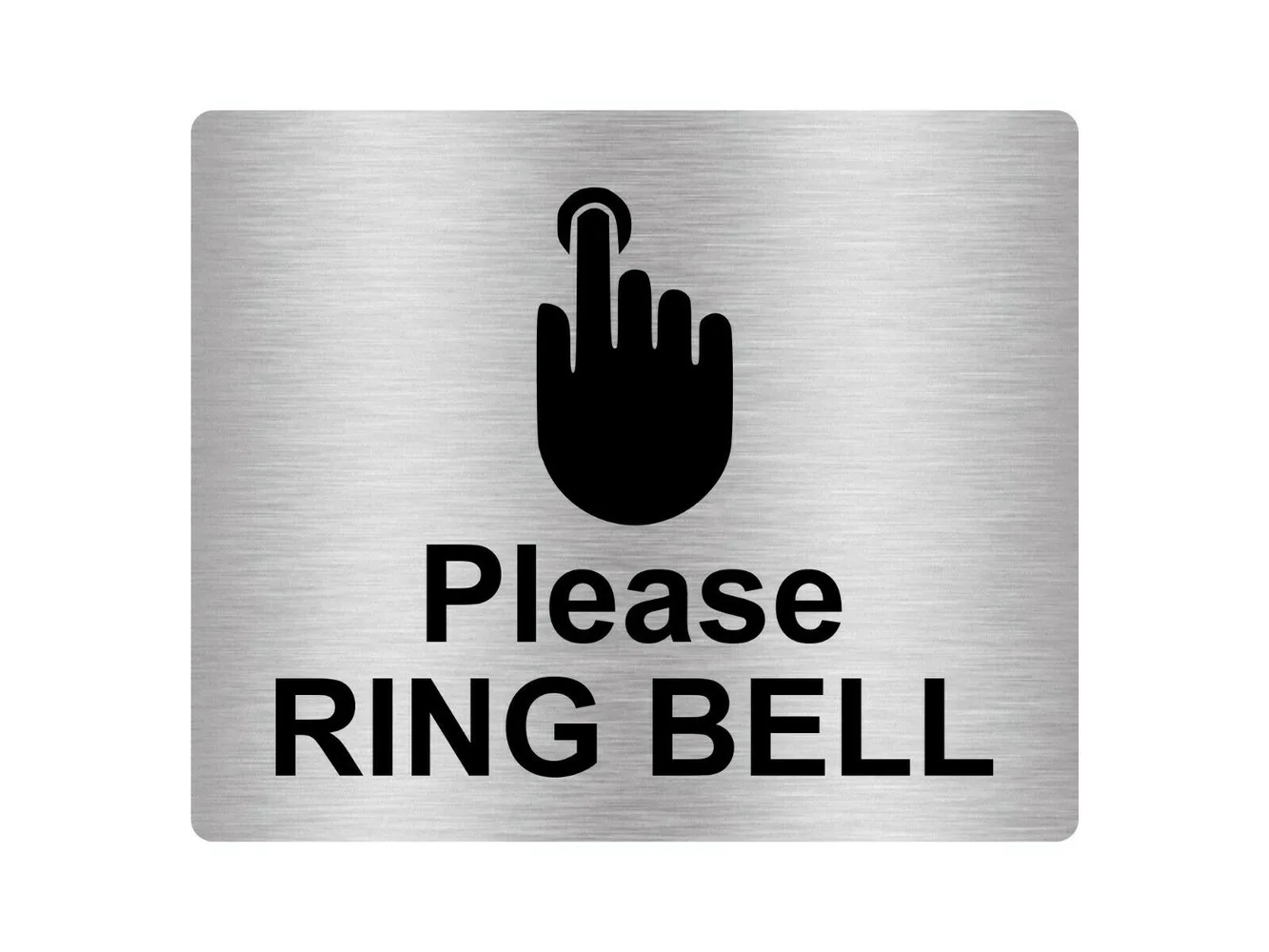 Prosím Krúžok Bell Hliníka-plastové Kompozitné Dosky Prihlásiť Samolepiace Nálepky Oznámenie - STRIEBORNÁ / ZLATÁ / ČIERNA