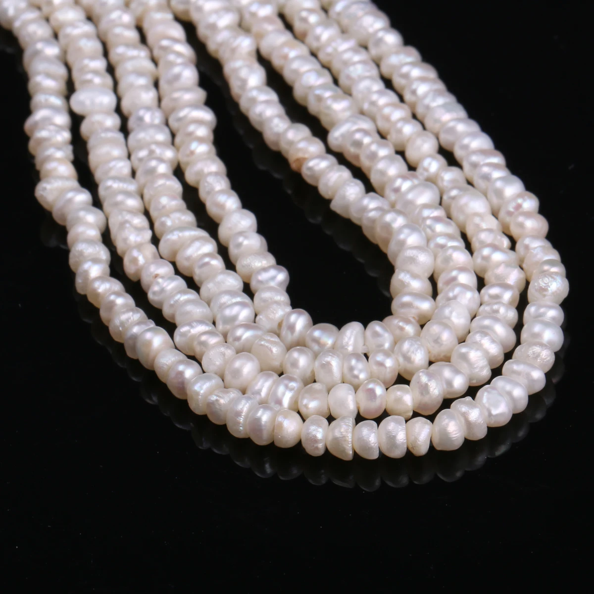 Prírodné Sladkovodné perly umelo Pestované Perly Kolo Prírodné Perly pre Šperky, Takže Náhrdelník Náramok 13 Palcov Veľkosť 2.5-3 mm