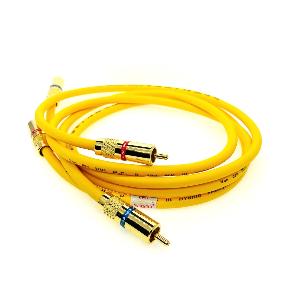 Pár Van Den Hul M C D102 MKIII Hybrid Analógové Prepojené RCA kábel pre CD playe produkt hifi CD zosilňovač zosilňovač Vinshle