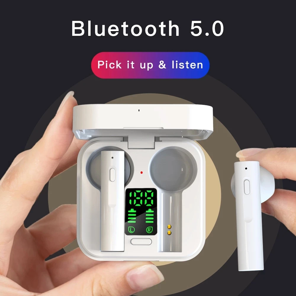 Pôvodné AIR6 PLUS slúchadlá Solárne Nabíjanie TWS Bluetooth slúchadlá LED displej mini štupľov bluetooth 5.0 headset mobilné telefóny