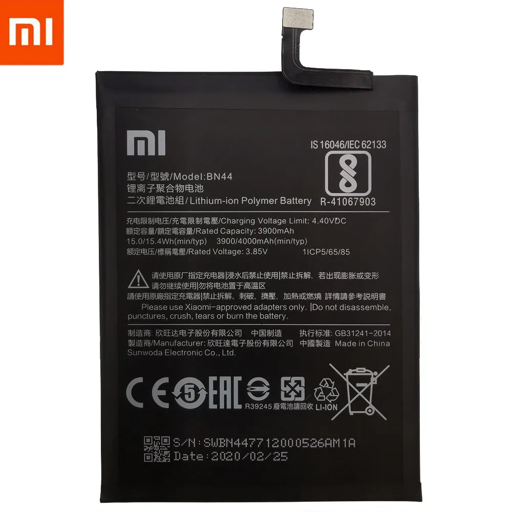Pôvodný Xiao Redmi 5 Plus Batérie BN44 4000mAh pre Xiao Redmi 5 Plus Vysoko Kvalitné BN44 Náhradné Batérie Telefónu+Bezplatné Nástroje