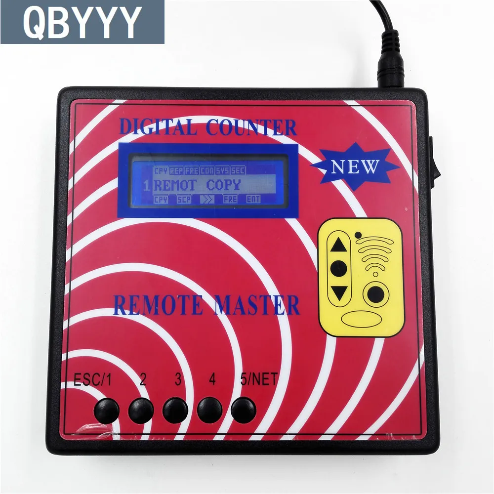 QBYYY Digitálne Počítadlo Frekvencia Tester,Pevný/Koľajových Auto Diaľkové Kopírka/Master,Regenerujú RF Diaľkový ovládač,Tlačidlo Programátor