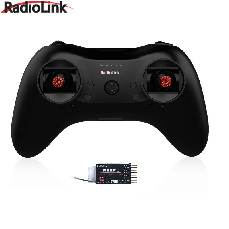 Radiolink T8S 8CH RC Diaľkové ovládanie Vysielača 2.4 G s R8EF Prijímač Rukoväť Stick Bluetooth Pripojenie pre FPV Quad Drone Auto