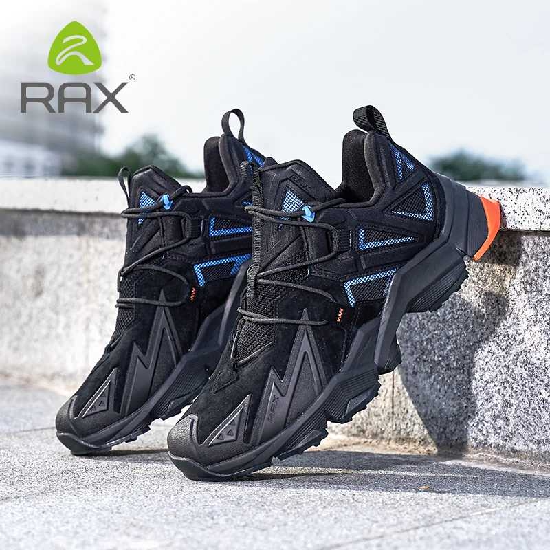 RAX Mens Bežecká Obuv Outdoor Športové Topánky Vodu Odpudzujúce Vychádzkové Tenisky Kožené Bežecká Obuv Teplé Zimné Bežecké Topánky