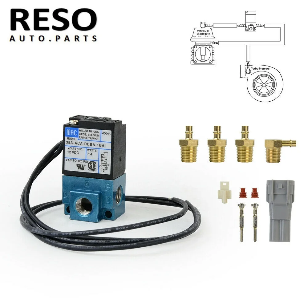 RESO--MAC 3 Port Elektronické Turbo Boost Control ECU Elektromagnetický Ventil 5.4 W 12V 120PSI