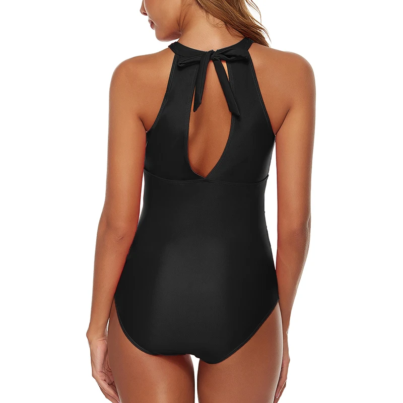 Riseado Oka jednodielne Plavky s uväzovaním za Plavky Ženy Čierne plavky Vystrihnúť Pláž Nosiť 2021 Plávanie Oblek Plus Veľkosť XXL