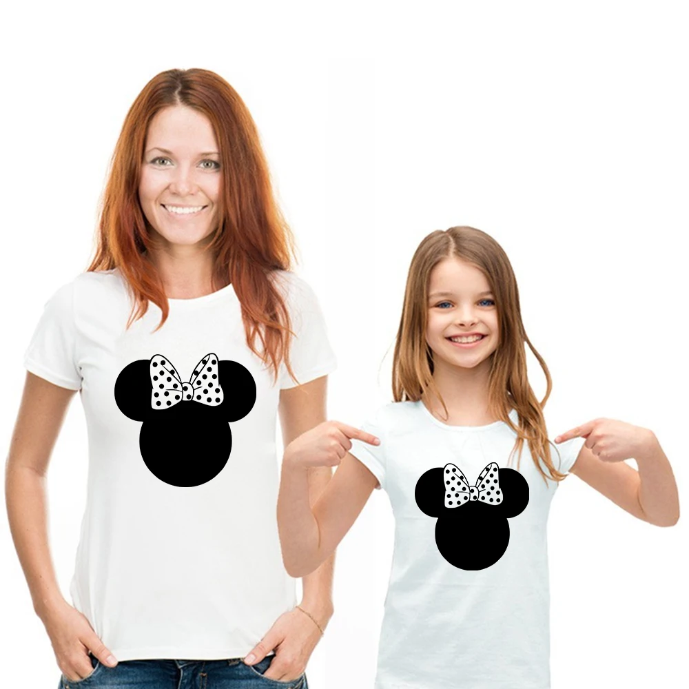 Rodina Zodpovedajúce Oblečenie Mickey Mouse Hlavou Hrad Vytlačené T Shirt Ženy Muži Lete Sú Deti Tshirts Tees Pohodlné Topy